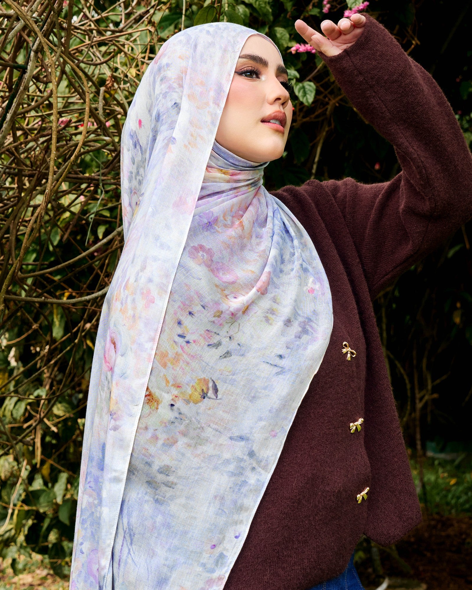 Joyce Modal Shawl in Floravelle