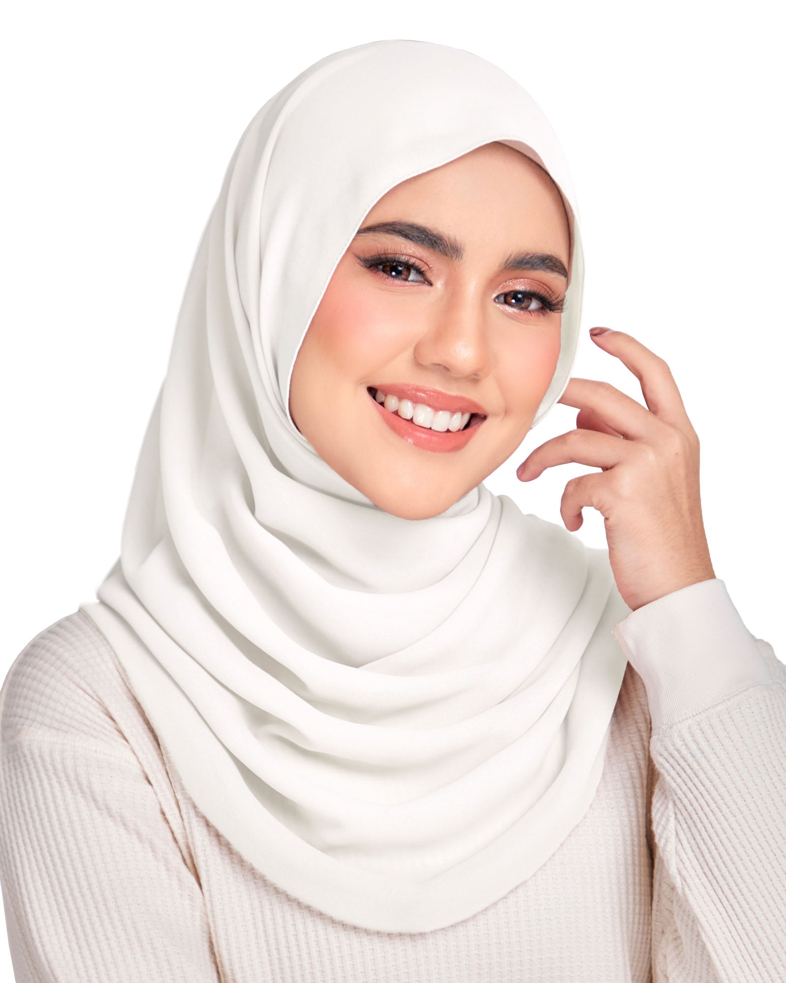 Safiyya Pearl Chiffon Shawl
