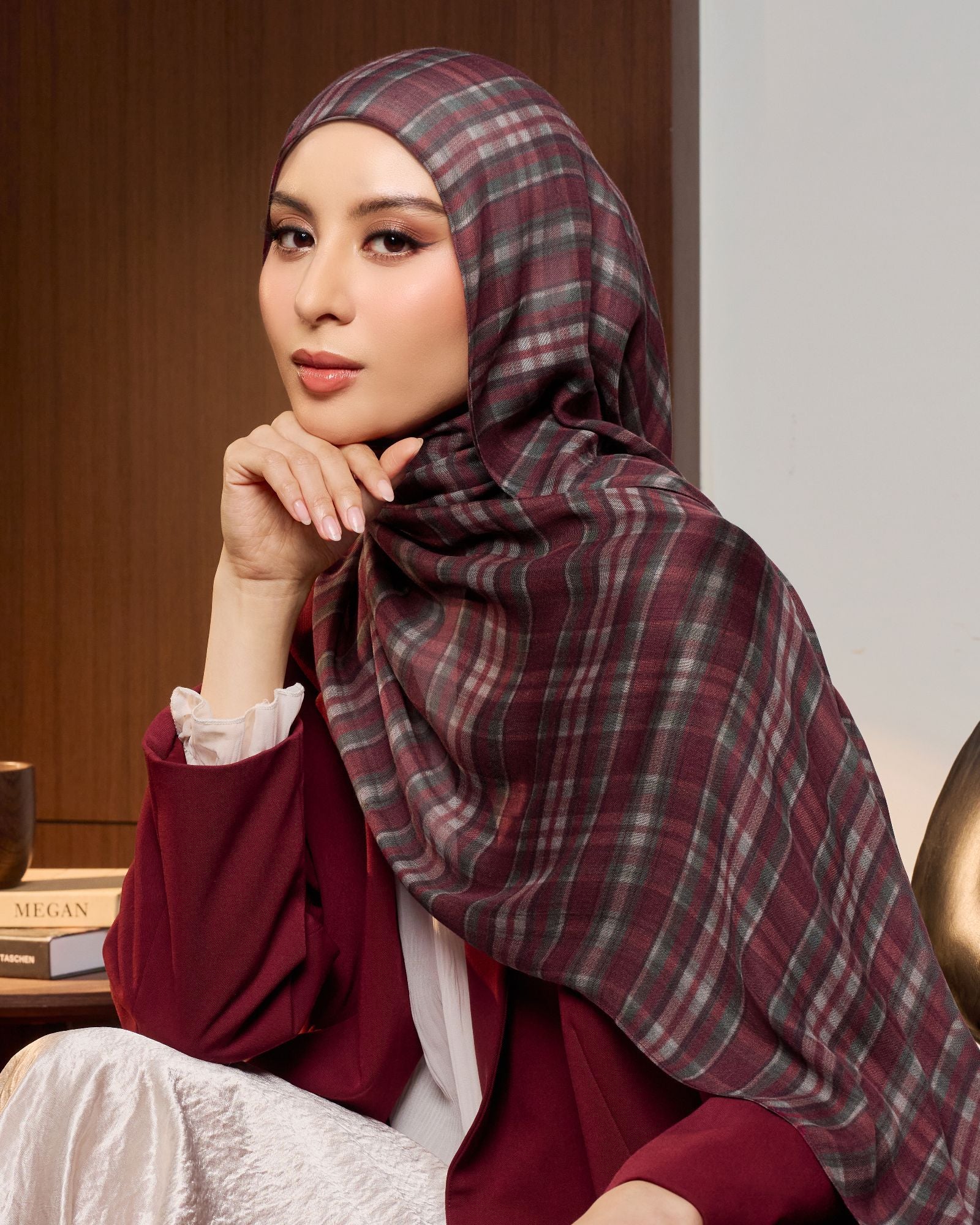 Plaid In Nova Modal Shawl