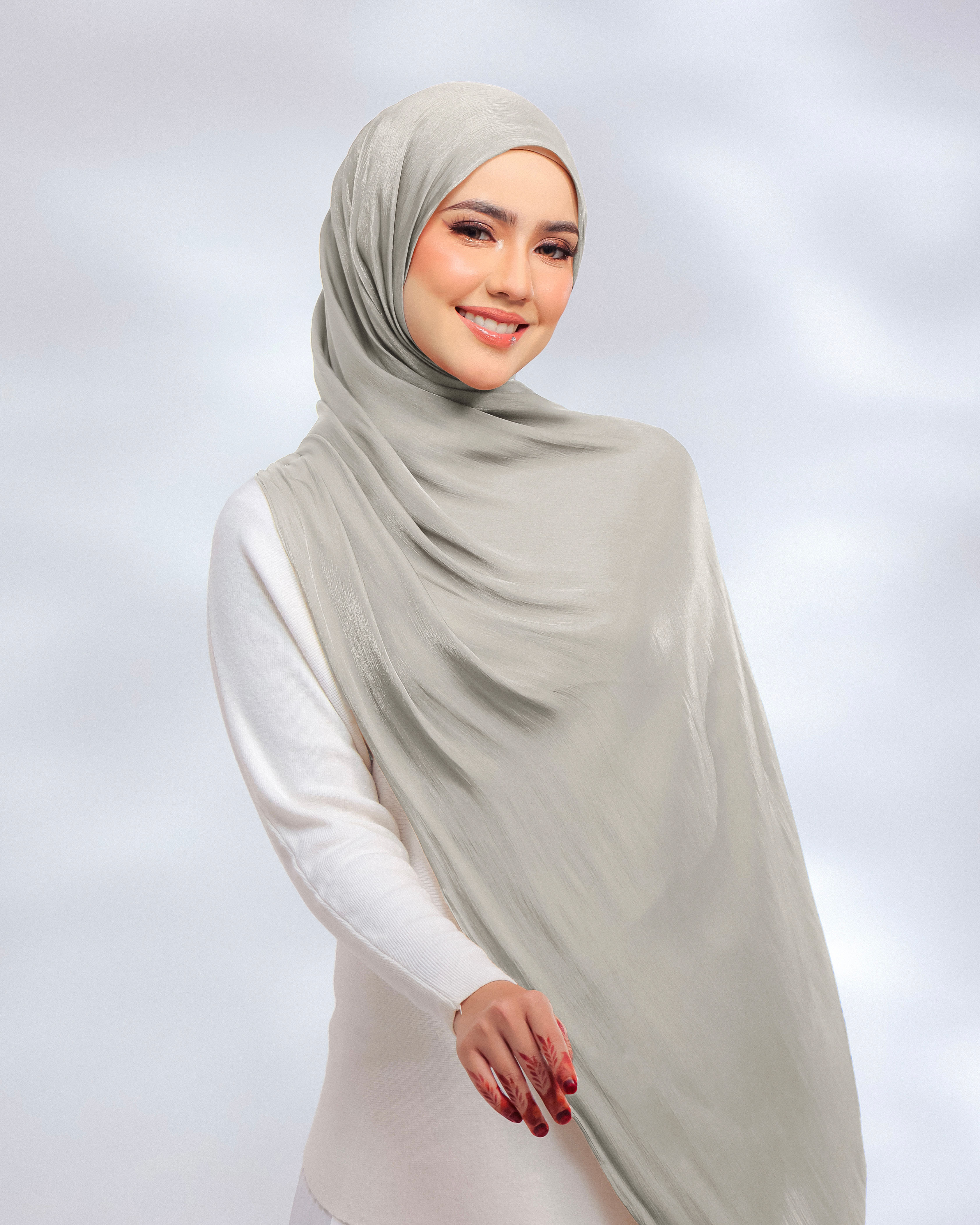 Giselle Pleated Glitter Chiffon Shawl