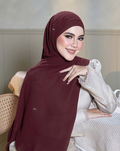 Athena Pearl Chiffon Shawl