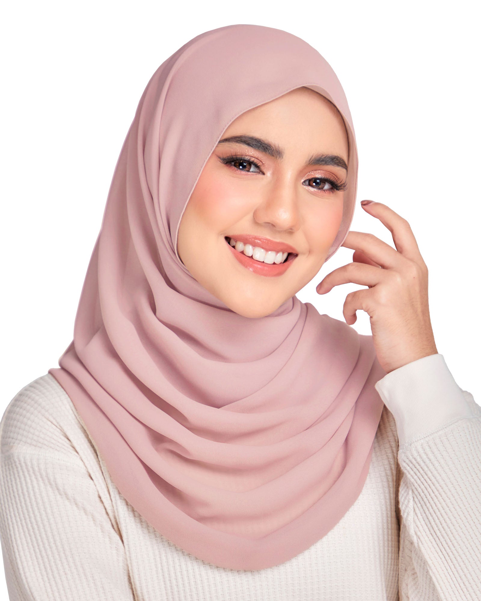 Safiyya Pearl Chiffon Shawl