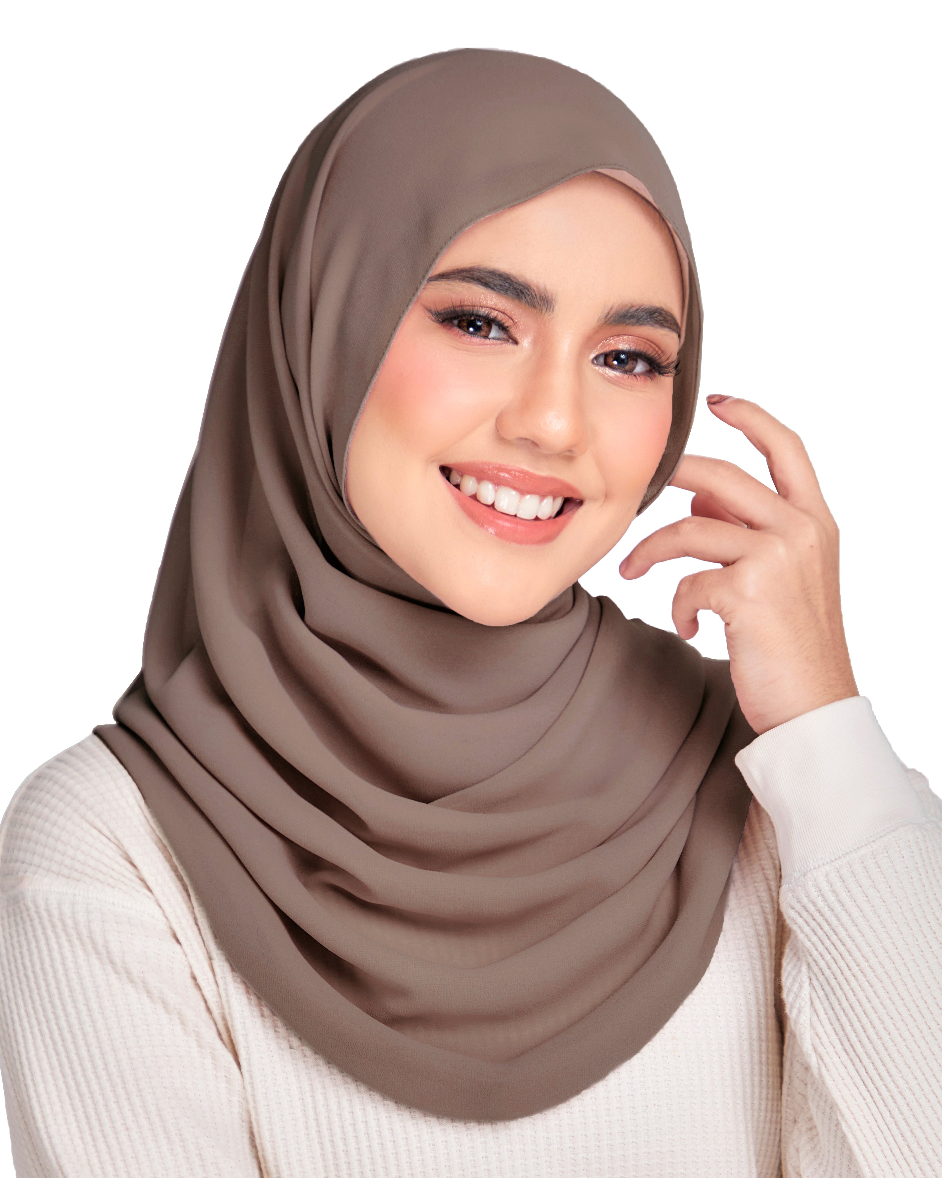 Safiyya Pearl Chiffon Shawl