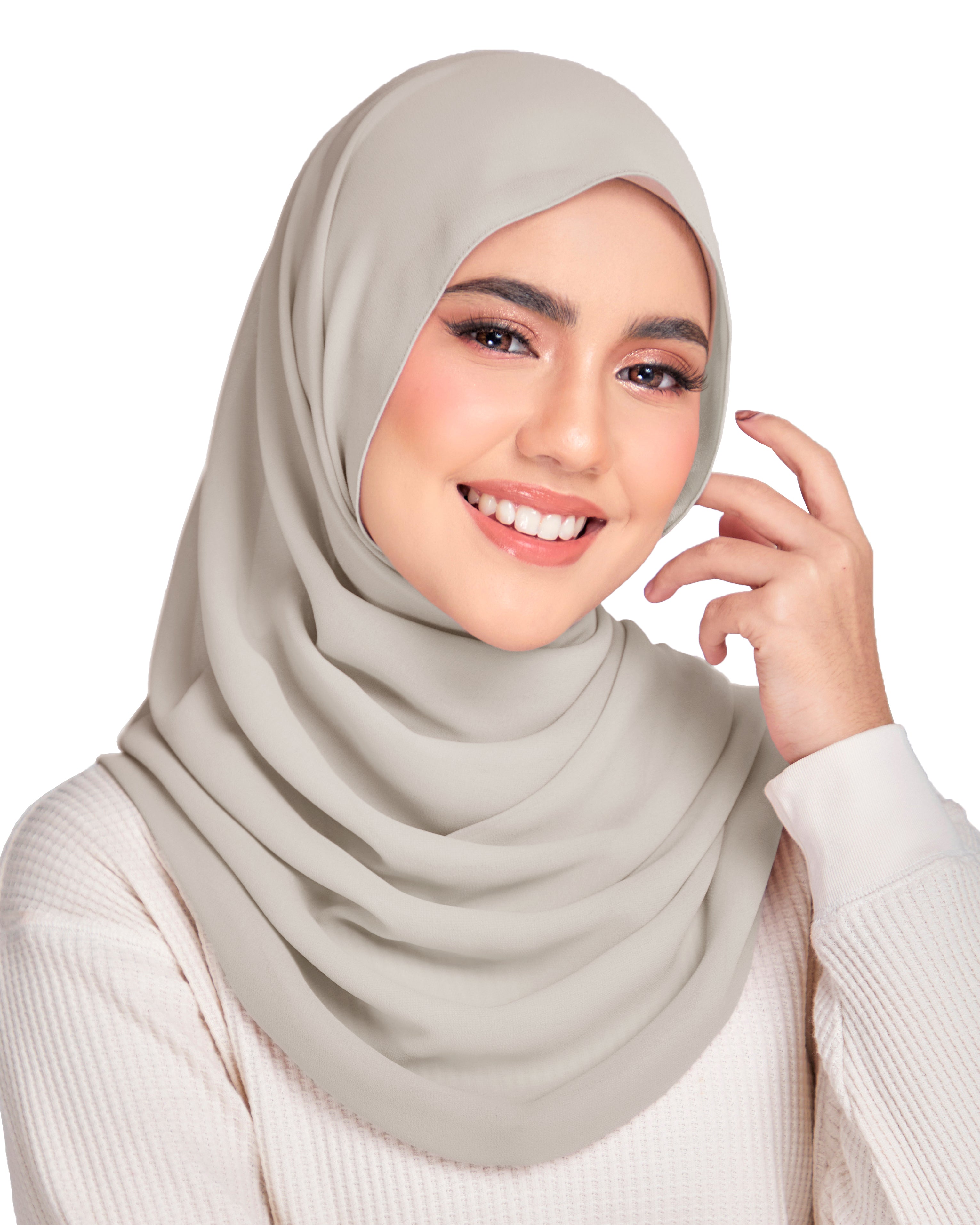 Safiyya Pearl Chiffon Shawl