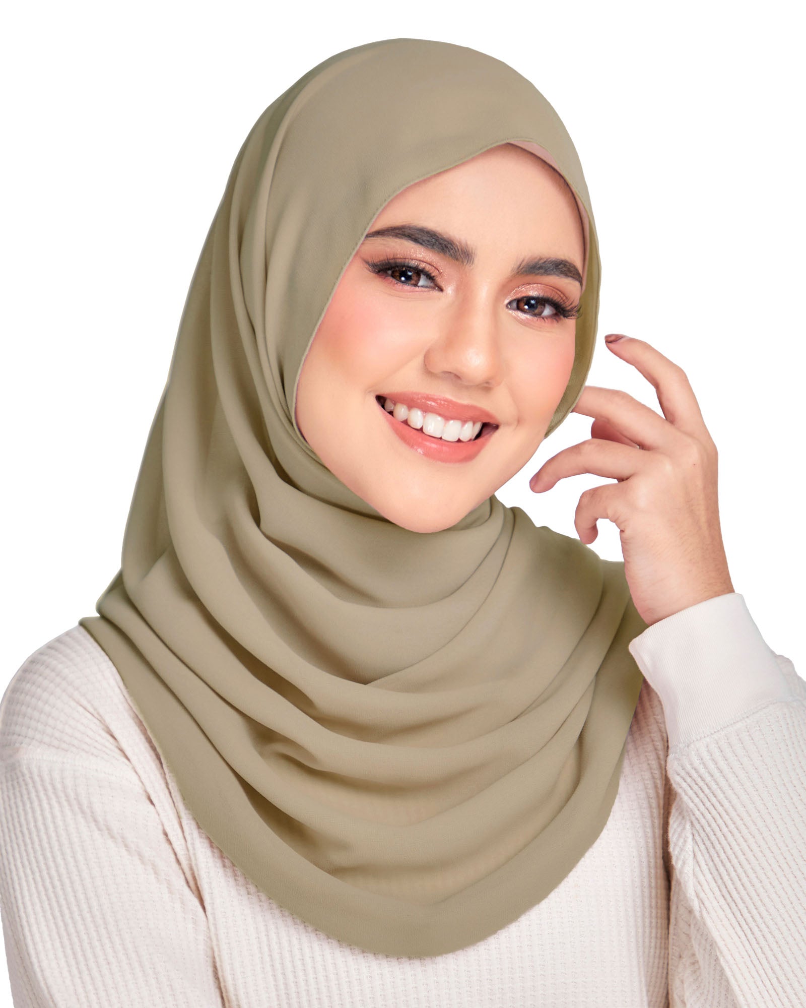 Safiyya Pearl Chiffon Shawl