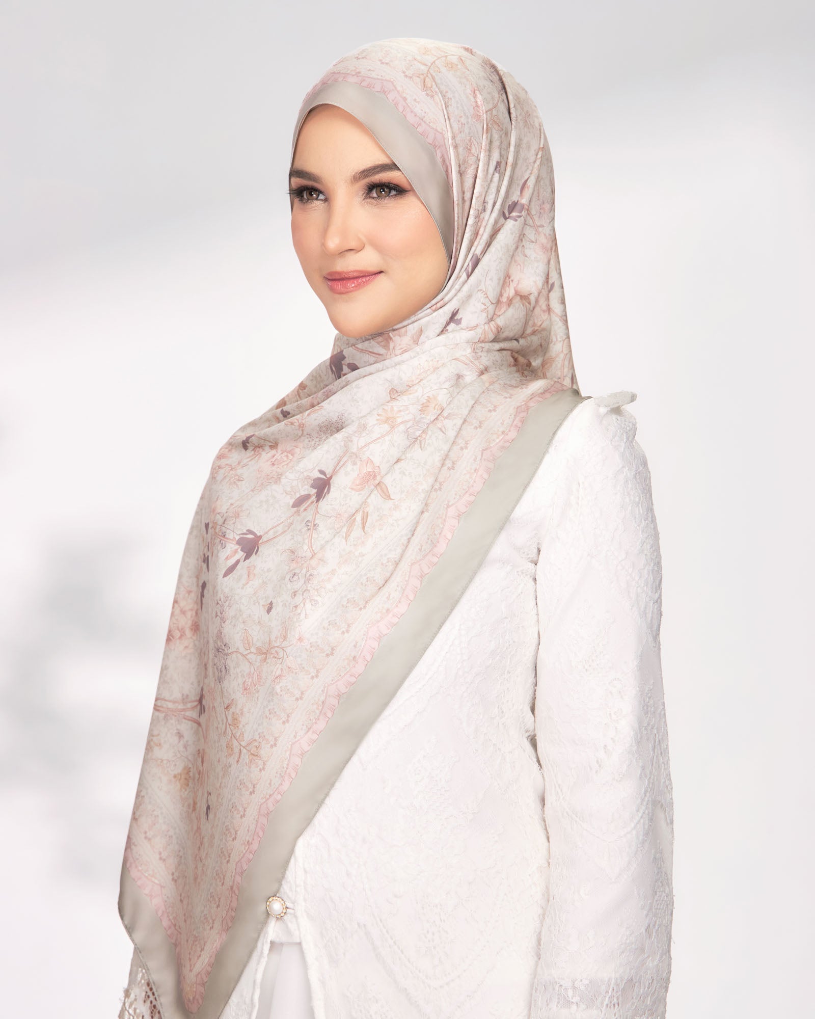 Enchanted in Willow Satin Shawl
