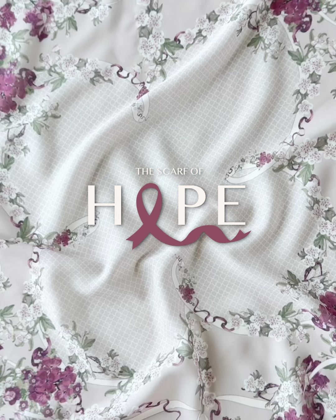 Hope in Biopsy Berry Cotton Shawl