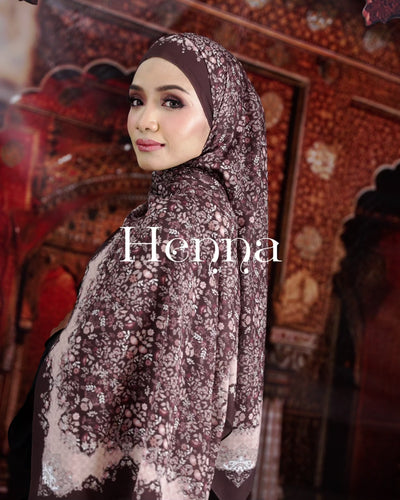 Henna in Twilight Cotton Shawl