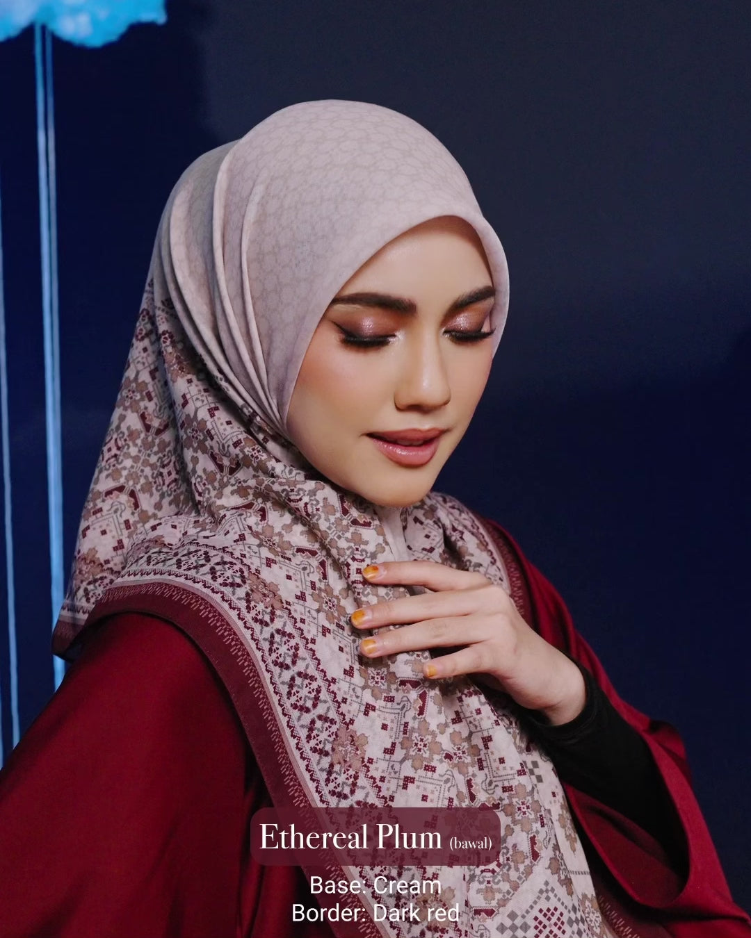 Ethereal in Plum Chiffon Shawl