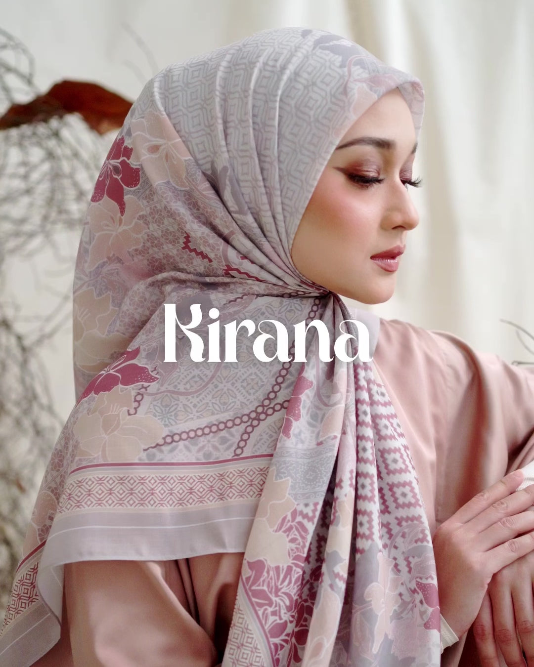 Serumpun in Mahogany Black Satin Shawl