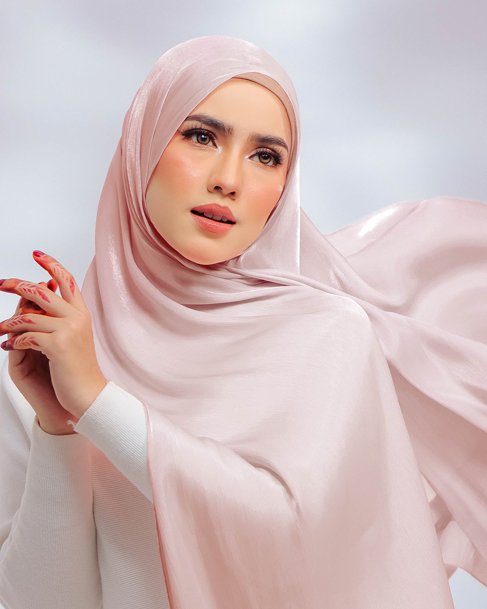 Giselle Pleated Glitter Chiffon Shawl