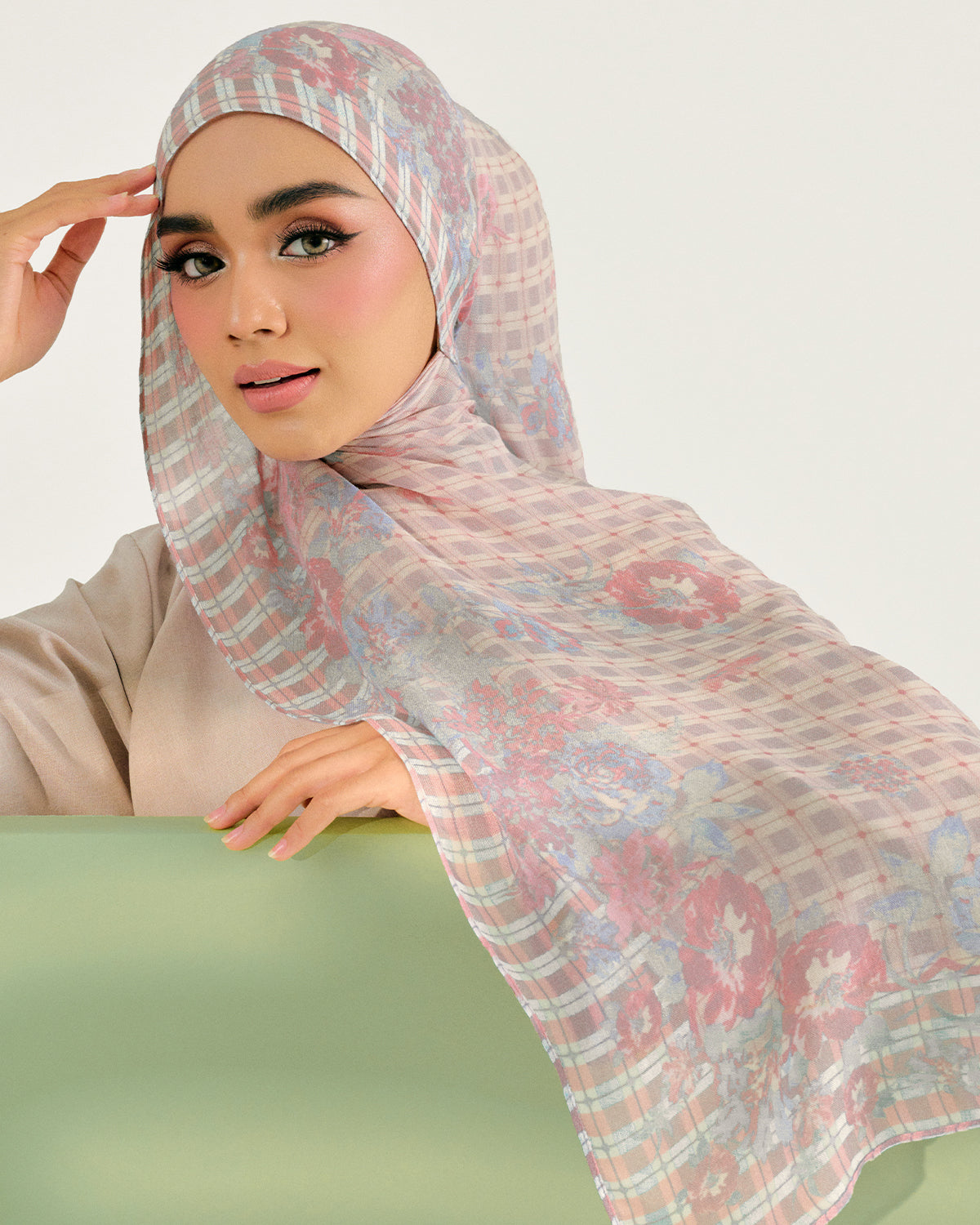 Cottage Bloom in Roselyn Modal Shawl