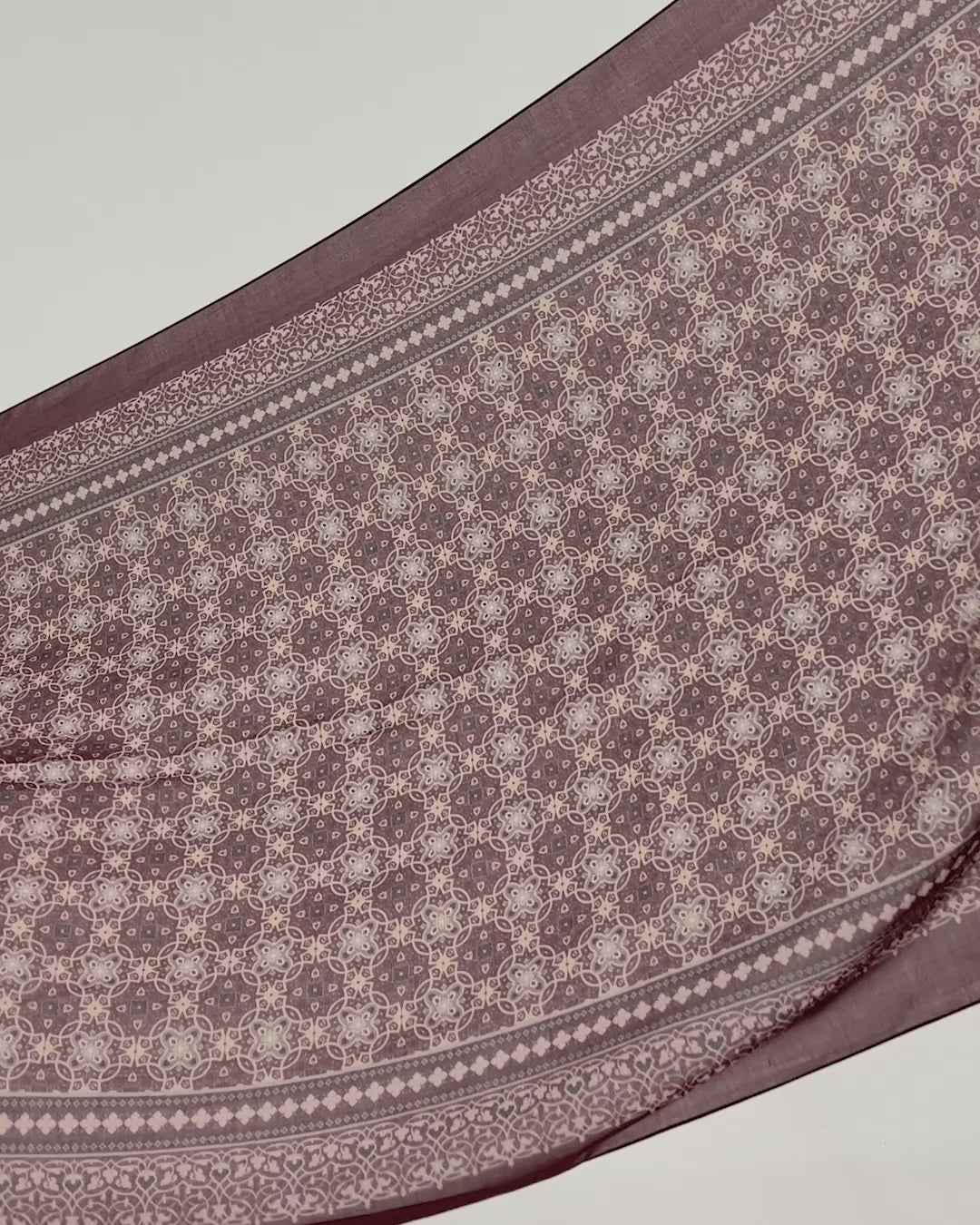 Marrakech in Sahara Burgundy Cotton Shawl