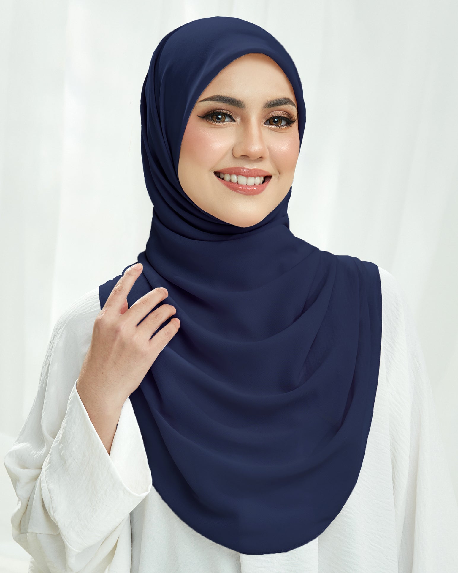 Plain chiffon shawl online sales